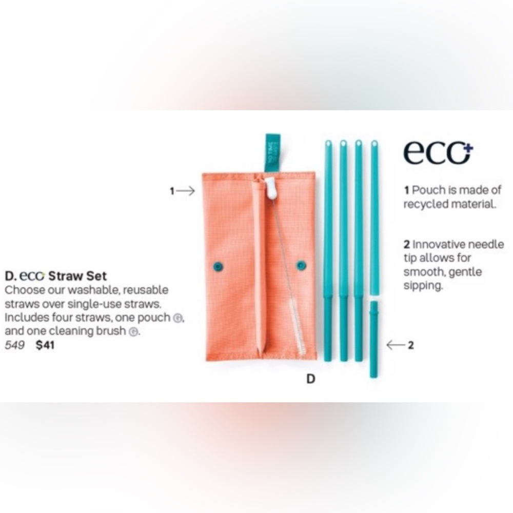 Tupperware Eco+ Straw Set